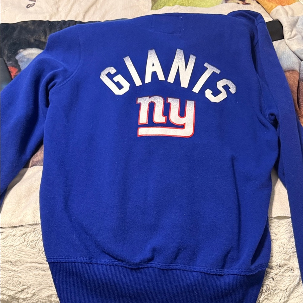 PINK Victoria's Secret Royal Blue 'Giants' Crewneck Sweatshirt